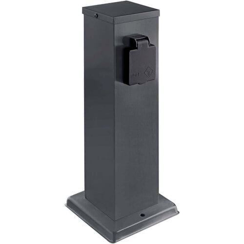 Heitronic 501334 Stopcontactsplitter Antraciet Aanraakbeveiliging