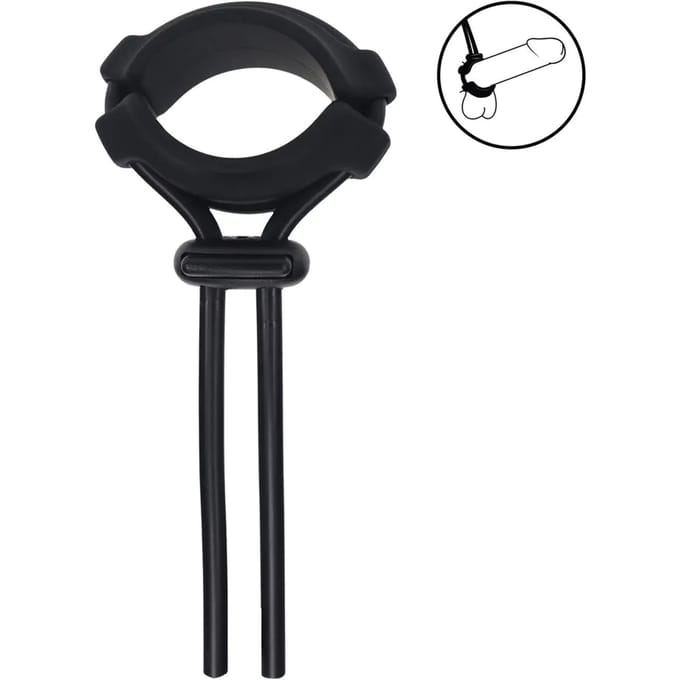 Levelz - Afneembare Brede Verstelbare Siliconen Lasso Cockring - 5mm