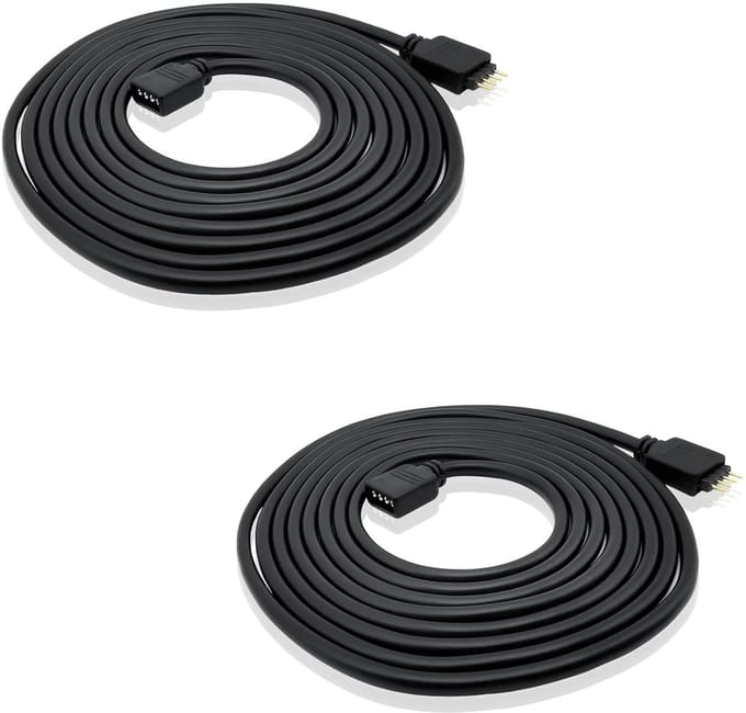 2-Pack 3m Verlengkabel voor 4-pins RGB LED Strips 5050/3528 - Zonder Lassen