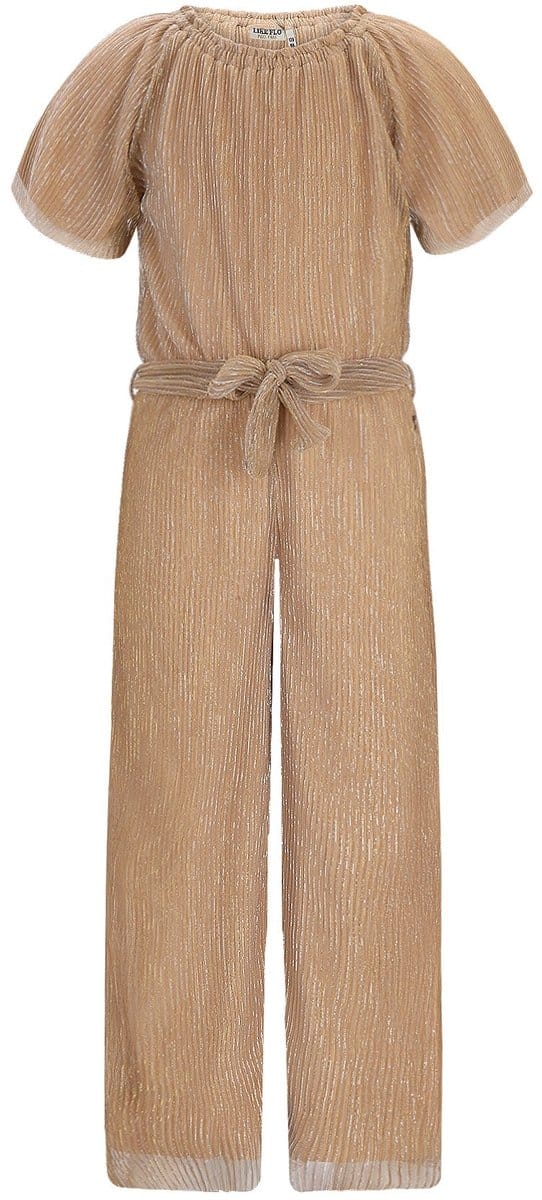 Like FLO Bellu Flo Metallic Jumpsuit Jumpsuits Meisjes - Beige - Maat 110