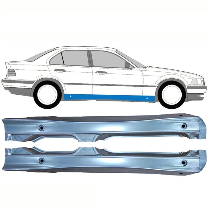 Volledige dorpel voor BMW 3 E36 1990-2000 / Links + Rechts / Set