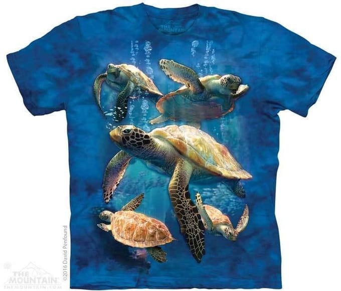 T-shirt Sea Turtle Family L