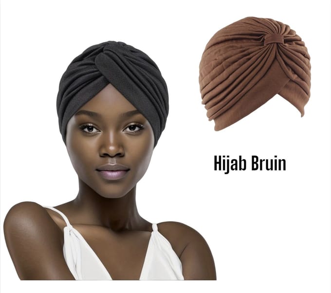 Cabantis Hijab - Hoofddeksel - Islamitisch - Tulband - Chemo - Muts - Bruin