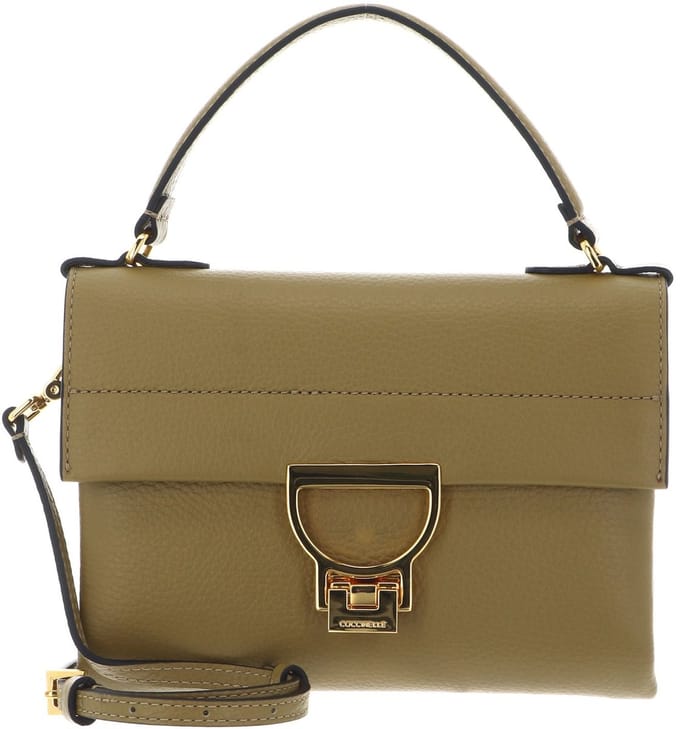COCCINELLE Leren handtas schoudertas Arlettis Handbag Seagrass kaki