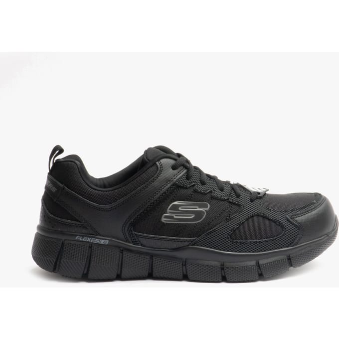 Skechers Workwear Telphin Sanphet Leren Heren Zwarte Veiligheidssneakers