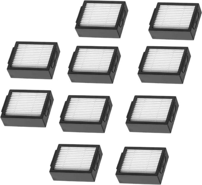 10x Filter geschikt voor iRobot Roomba I7 + E5 E6 Stofzuiger set HEPA Filter accessoires