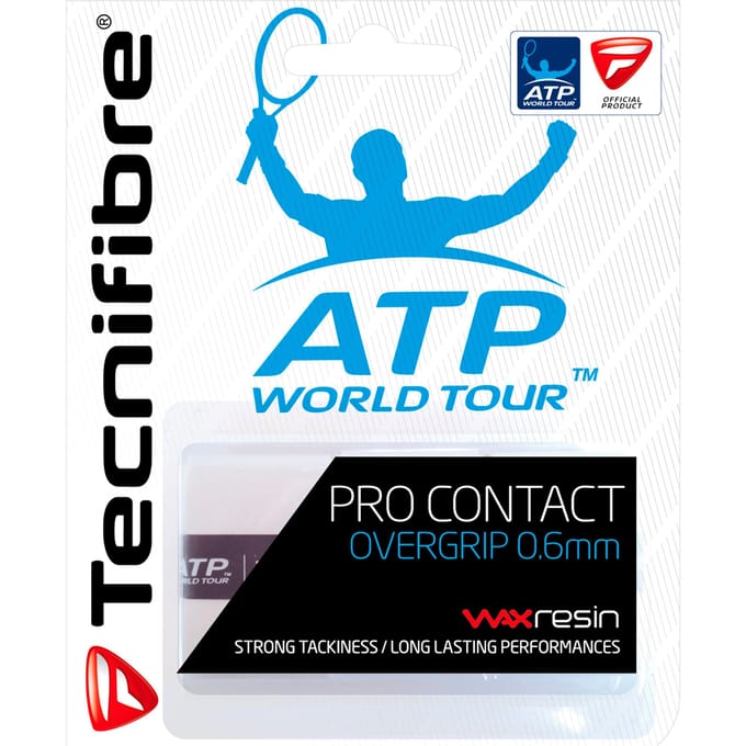 Tecnifibre Contact Pro - 0.60mm - Wit - Overgrip - 3 stuks