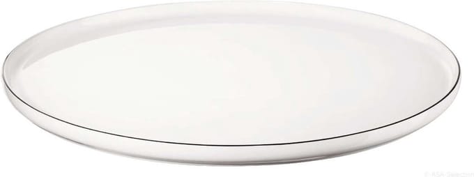 ASA Selection | Diner Bord | Oco Ligne Noire | Rond | Porselein | Wit | 27CM