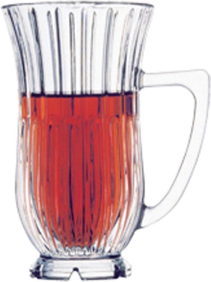 Pasabahce Glamour - Theeglazen met Oor - Set van 2 - 125 ml