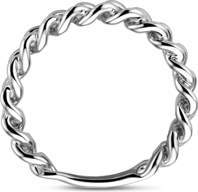 Gerhodineerd Zilver Ring Schakel 1338422