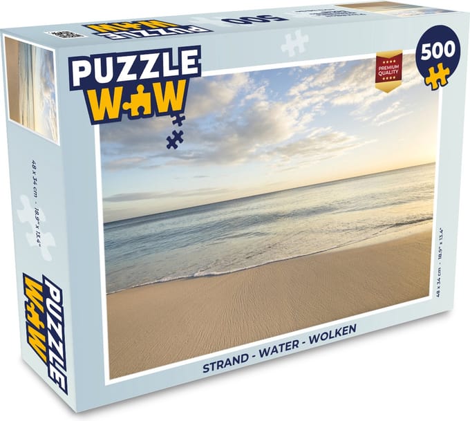 Puzzel Strand - Water - Wolken - Legpuzzel - Puzzel 500 stukjes