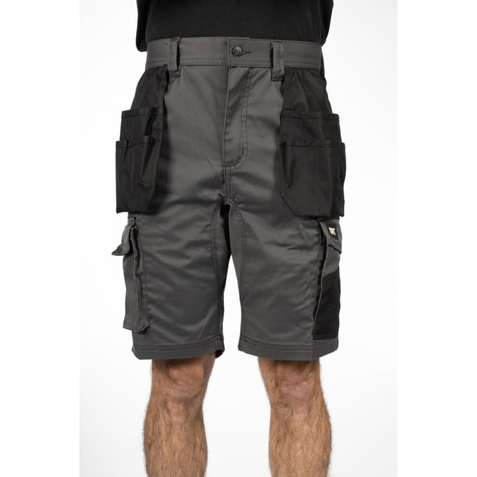 Caterpillar Essentiële Stretch Holster Polyester Heren Grijze Werkshorts