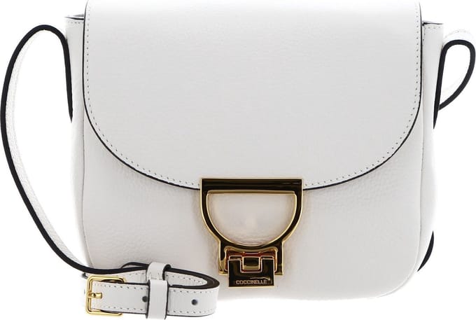 COCCINELLE Leren Schoudertas Arlettis Handbag Grained Leather Coconut Milk Crème