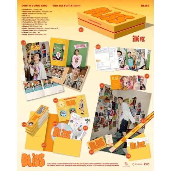 Selecteer POB EXO DOH KYUNG SOO 1e Album BLISS No POB Sing Ver beige