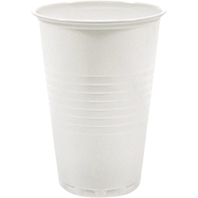 Beker IEZZY 180ml Ø70mm plastic 100 stuks wit verstevigde onderkant