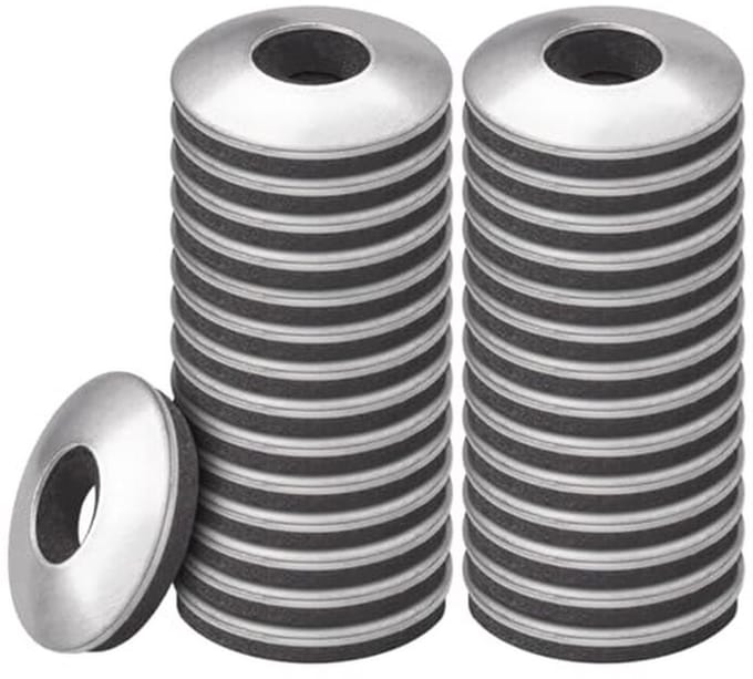 EPDM Afdichtringen met Neopreen Coating - Roestvrij Staal, M4,2 x 12 mm, 50 Stuks
