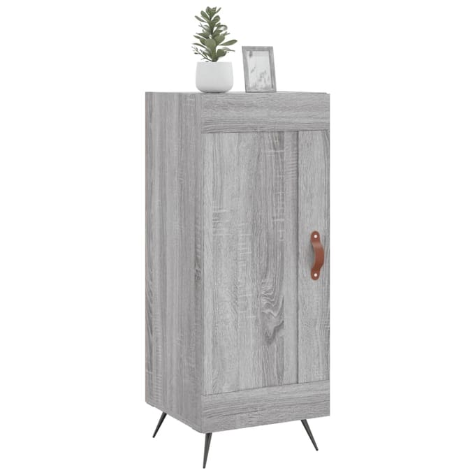 vidaXL - Dressoir - 34,5x34x90 - cm - bewerkt - hout - grijs - sonoma - eikenkleurig
