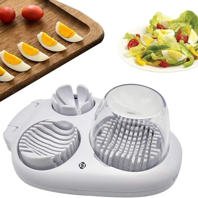 Equivera Eiersnijder - Eiersnijer - Eier Snijder - Eiersnijders - Champignonsnijder - Keukenbenodigdheden - Keuken Accessoires - Eiergereedschap - Egg Slicer