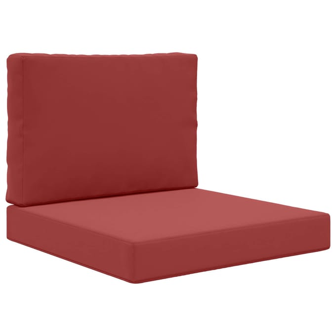 vidaXL - Buitenbankkussen - Polyester - Wijnrood - 60 - x - 60 - cm