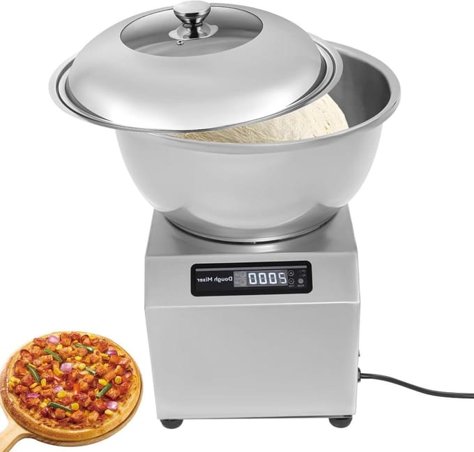Deegmixer - Kneedmachine - Bakken - Krachtige Motor - 8kg Capaciteit - Zilver