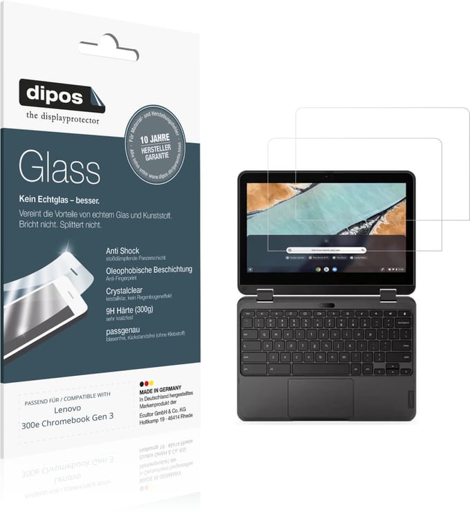 dipos – 2x Pantserfolie geschikt voor Lenovo 300e Chromebook Gen 3 | 9H Screenprotector