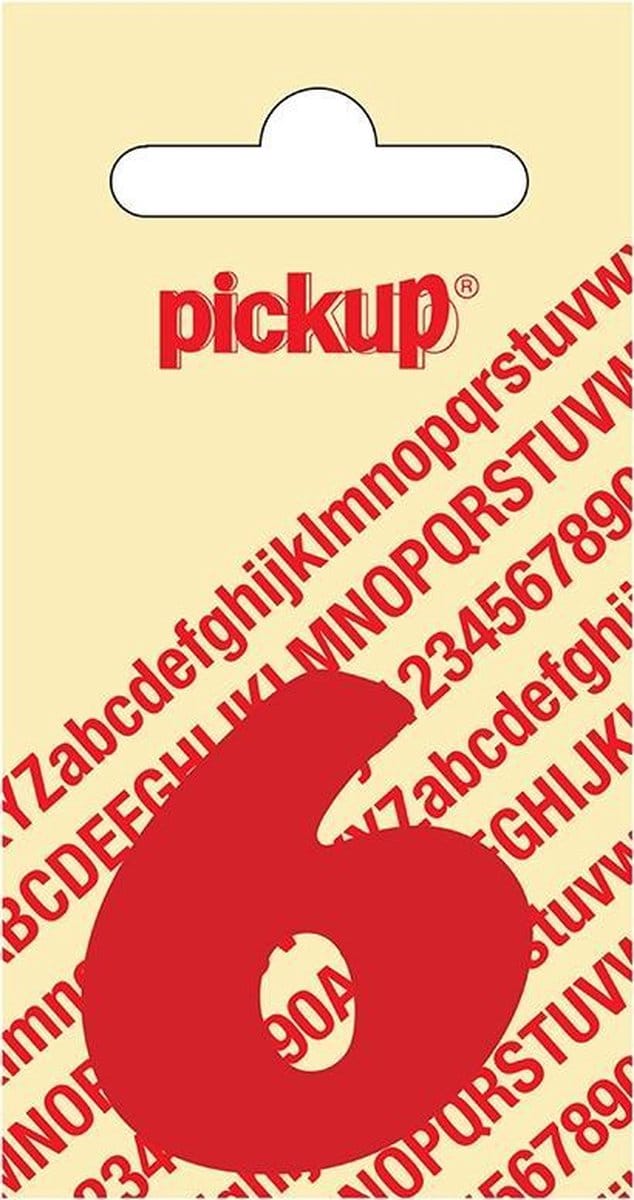 Pickup plakcijfer CooperBlack 40 mm - rood 6