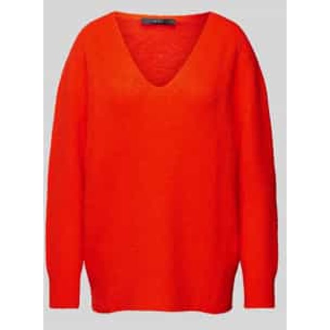 Gebreide pullover met boothals