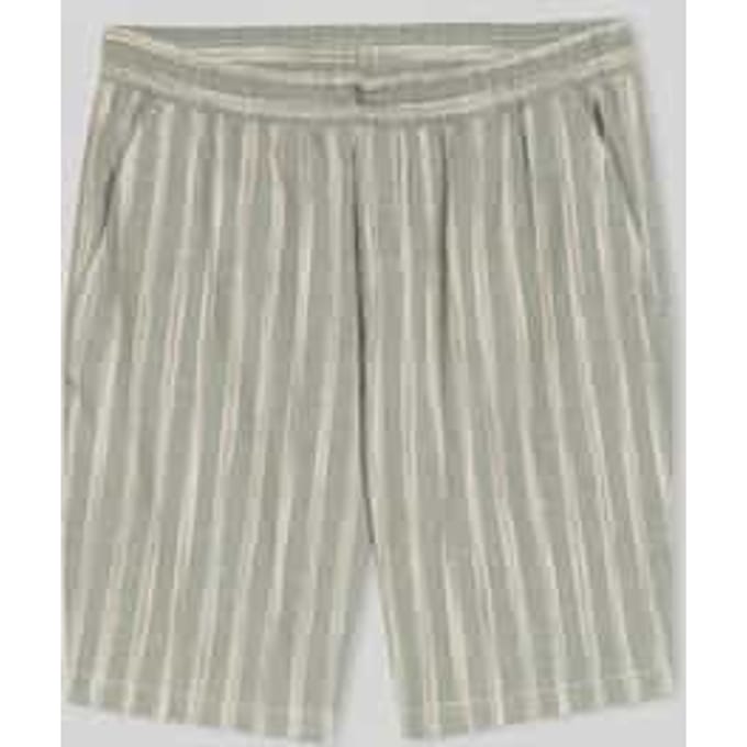 regular fit shorts van een katoen-linnenmix