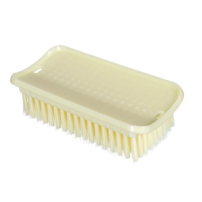Zachte Borstel Schrobborstel PP Multifunctionele Schoenpoetsborstel voor Wasgoed Kleding Schrobben Vlek beige