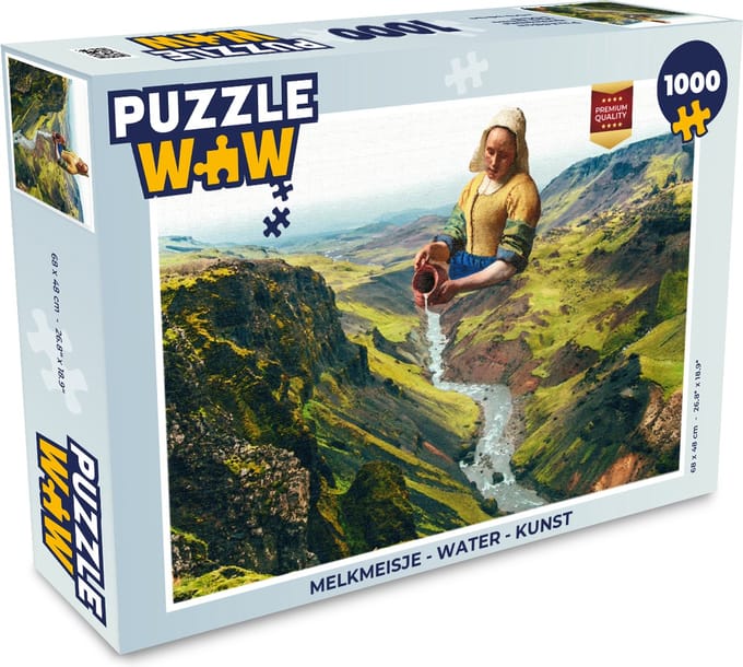 Puzzel Melkmeisje - Water - Kunst - Legpuzzel - Puzzel 1000 stukjes volwassenen