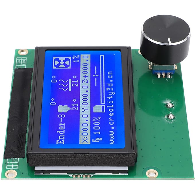 Écran LCD 12864 bleu pour imprimante 3D, panneau de commande avec câble ruban pour ENDER 3, 3S, 3X, 3 Pro blue