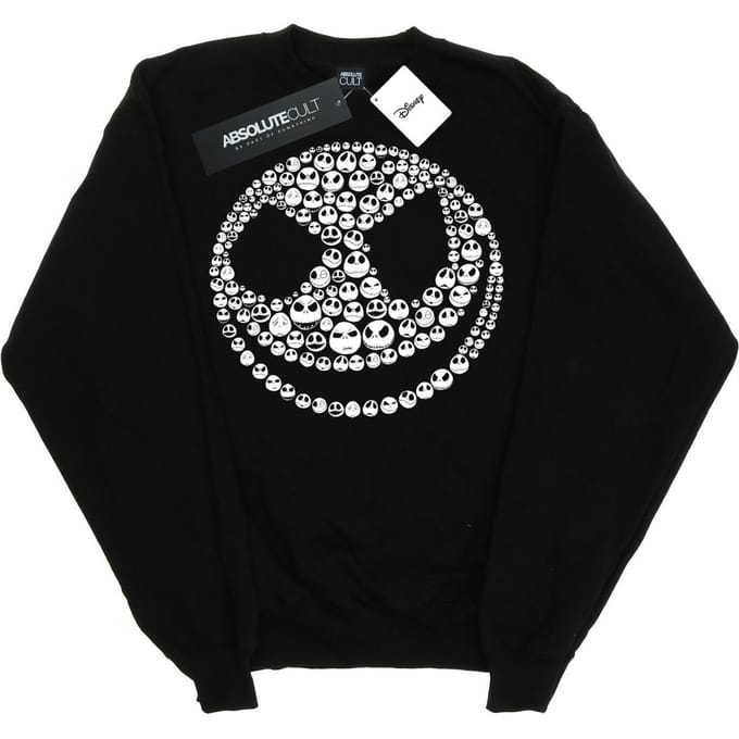 Disney Dames/Dames Nightmare Before Christmas Jack Skull Collage Sweatshirt (Zwart)