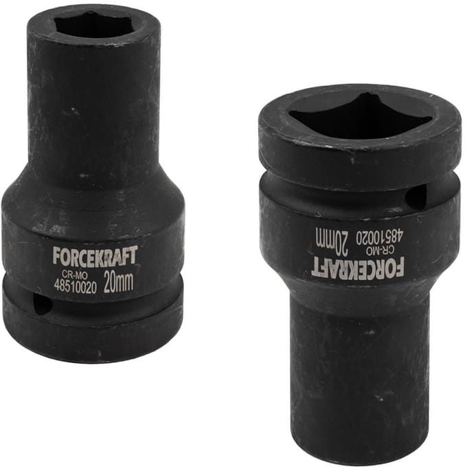 Forcekraft - Dopsleutel - 20mm - 6-kant - Diep