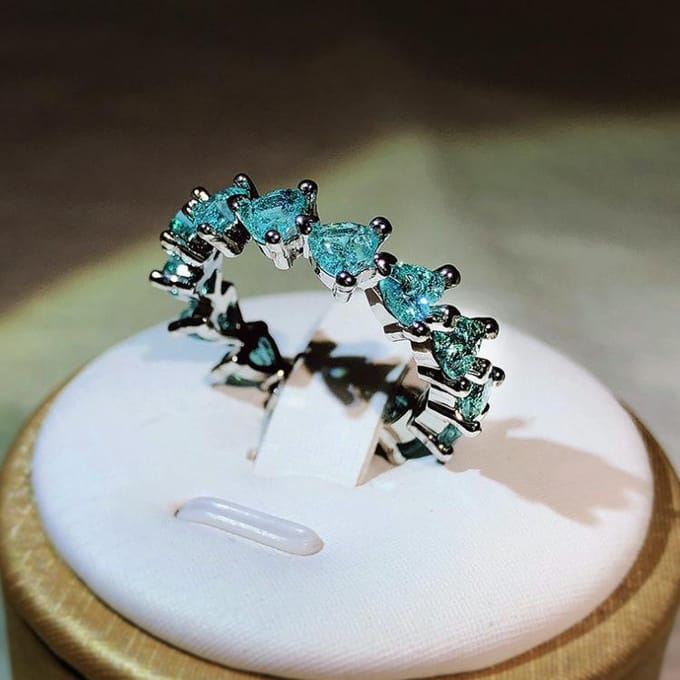 Bague Trésor Amour Luxe Léger Style Européen et N Bijoux Gaoding Style de Design No. 10 gray