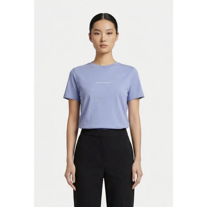 French Connection  Tee Washed Blue/white Taglia: S | Maglie Sportivi Outlet | Donna | Blu