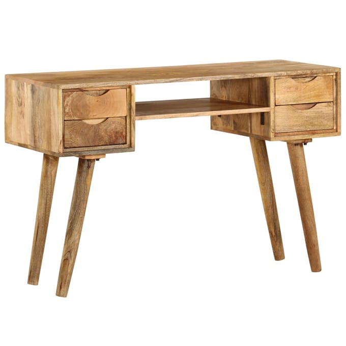 vidaXL - Schrijftafel - 115x47x76 - cm - massief - mangohout