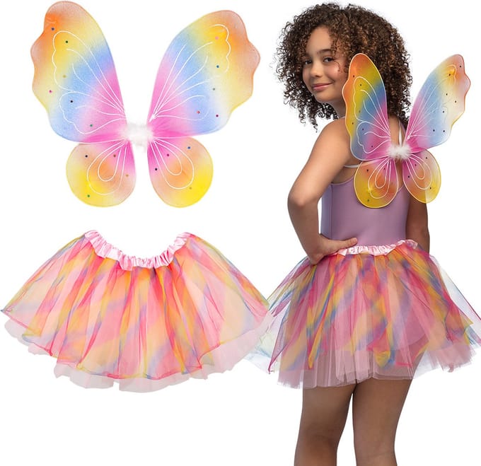 Boland - Set Regenboogfee - Kinderen - Vrouwen - Fee - Fee - Elfje - Fantasy - Sprookje