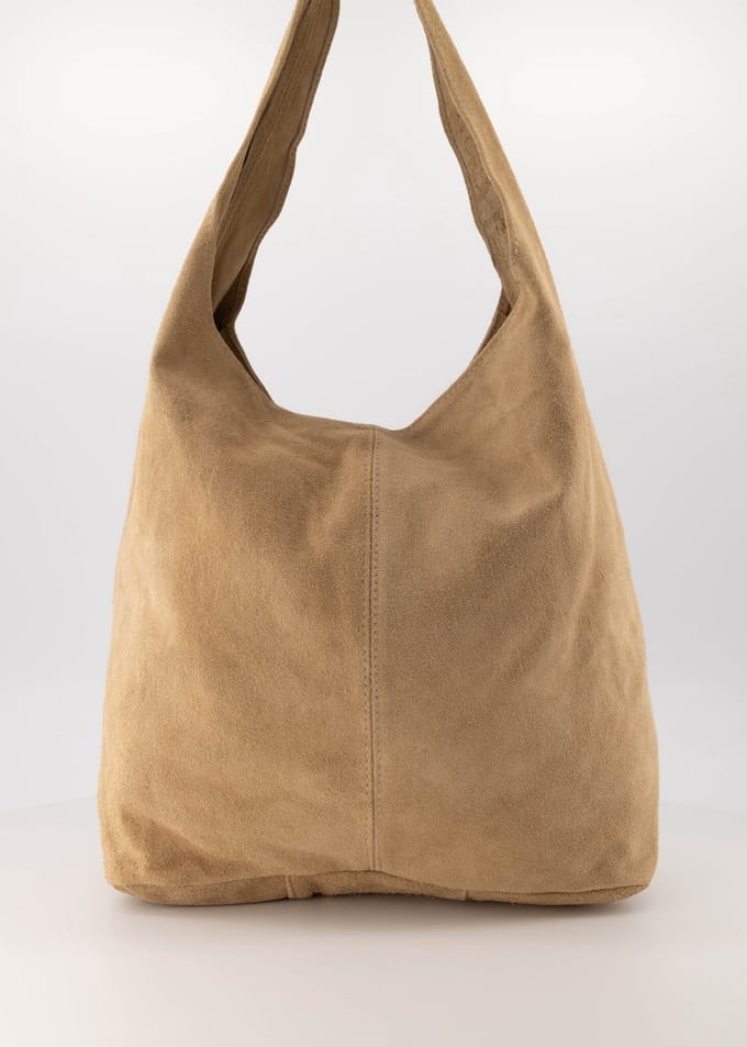 Teatro - Loreen - Shopper - Suede - Leer - Zand - Ruim