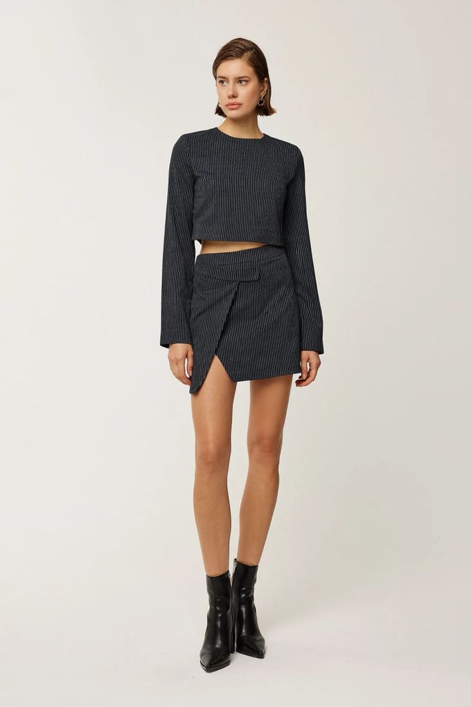 Gestreepte Ronde Hals Blouse