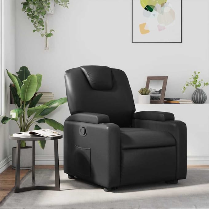 vidaXL - Relaxfauteuil - Zwart - Kunstleer