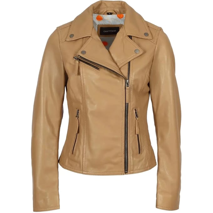 Leren jas voor vrouwen Oakwood Clips