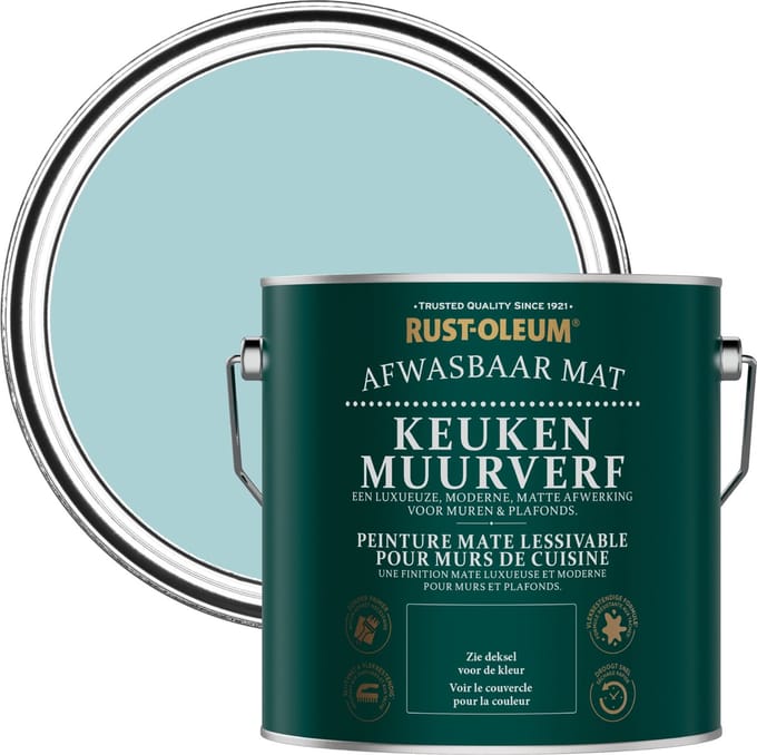 Rust-Oleum Blauw Keuken muurverf - Groenblauw 2,5L