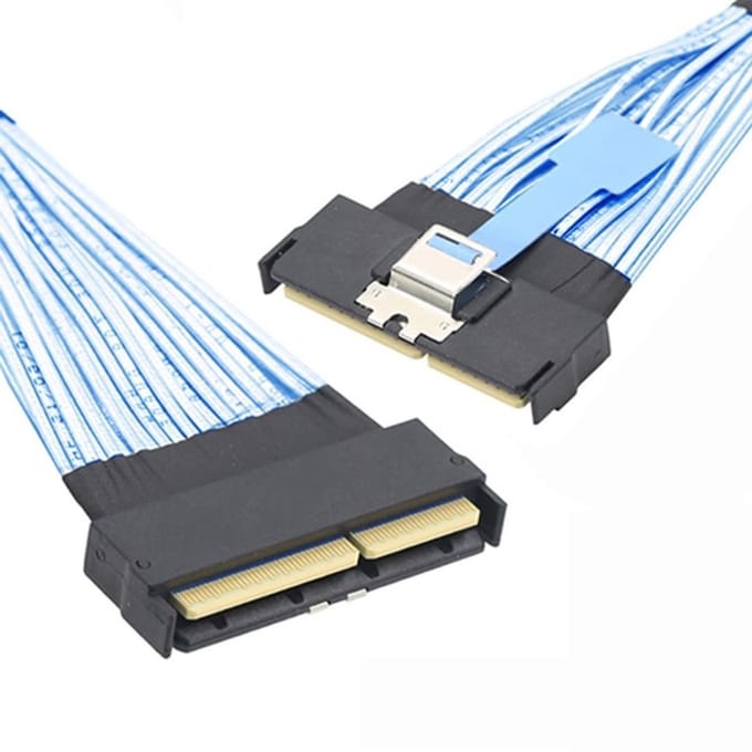 Allecto - Mini Cool Edge IO Kabel - Ondersteunt 64Gbps Dataoverdracht - 0.5M - PCI-E 5.0 - Hoge snelheid - Geschikt voor computers - 16X