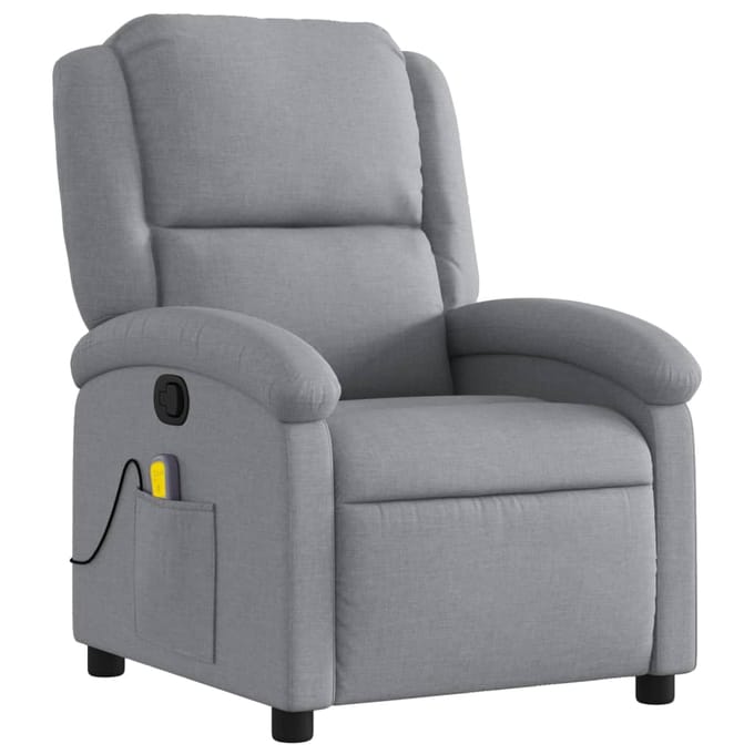 Vidaxl Klapbare Massagestoel, Lichtgrijs, Bekleed met Stof