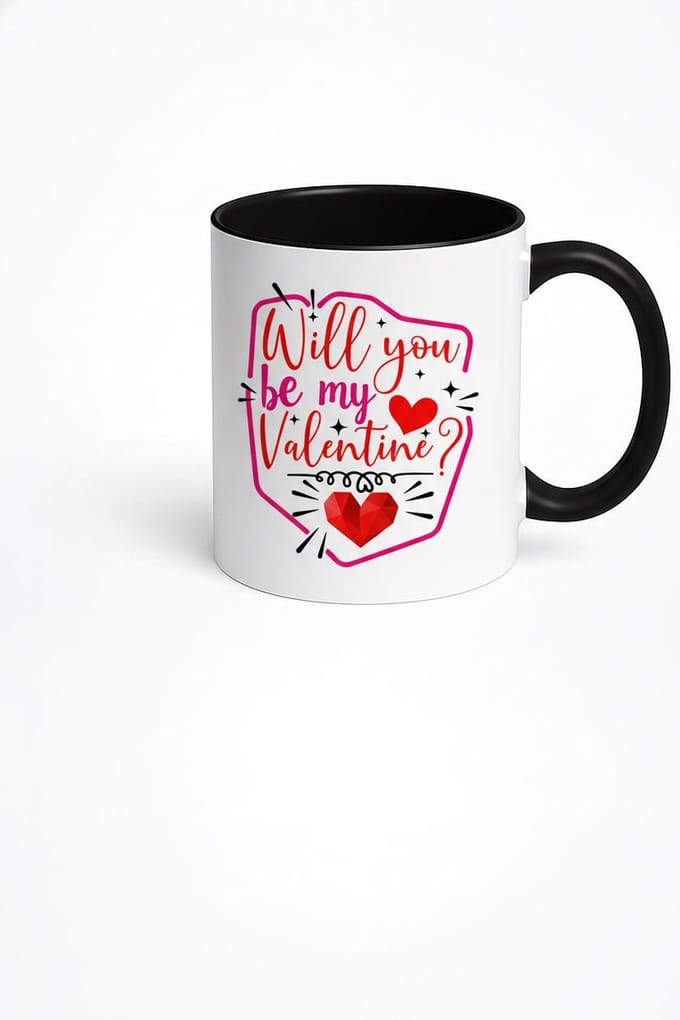 Valentijnsdag Mok 'Will You Be My Valentine?' - Romantisch Cadeau Liefde Beker