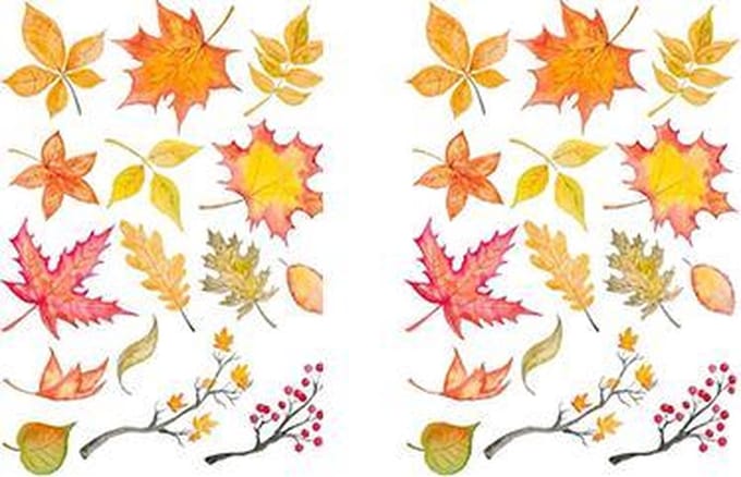 Set van 2 stickervellen Autumn Leafs | Stickers