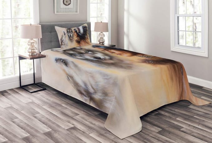 ABAKUHAUS Sprei-set – 170x220 cm – Sprei + kussensloop – multikleur