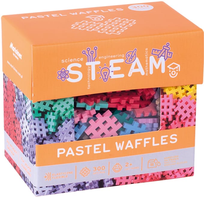 Mini wafel blokken pastel 300 stuks - Marioinex - vanaf 3 jaar
