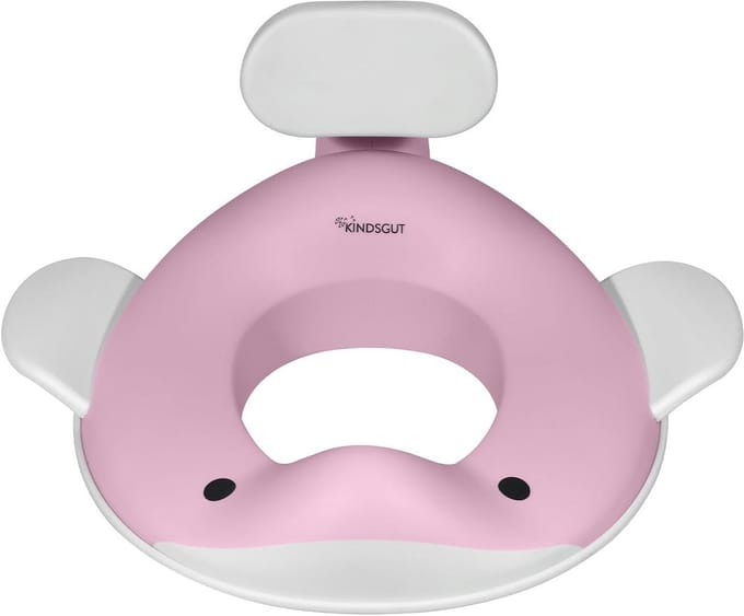 Universeel Kinder Toiletbril Walvis - Antislip & Kindvriendelijk - Lichtroze