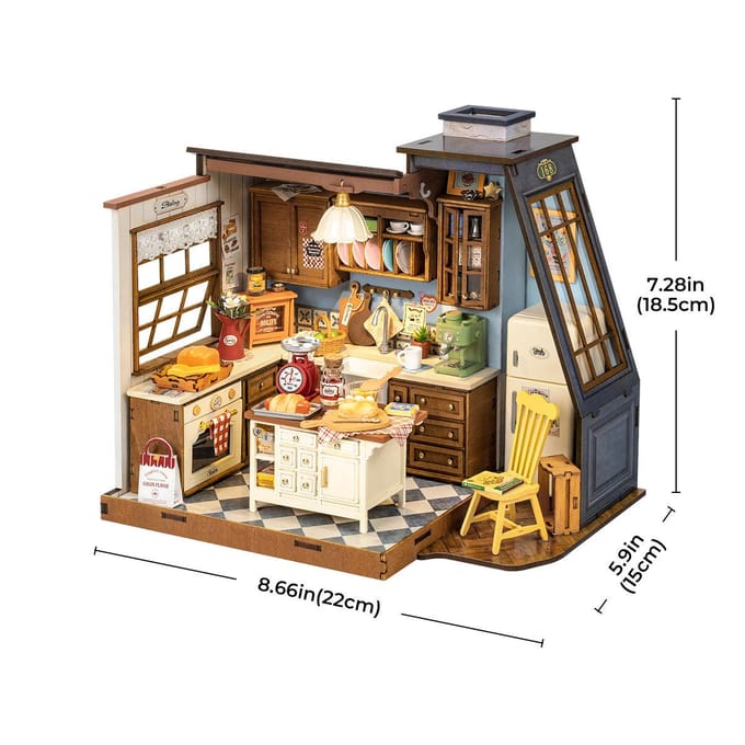 Robotime Baking Kitchen - DG172 - Rolife - Miniatuur - Knutselen - Bouwpakket - Cadeautip